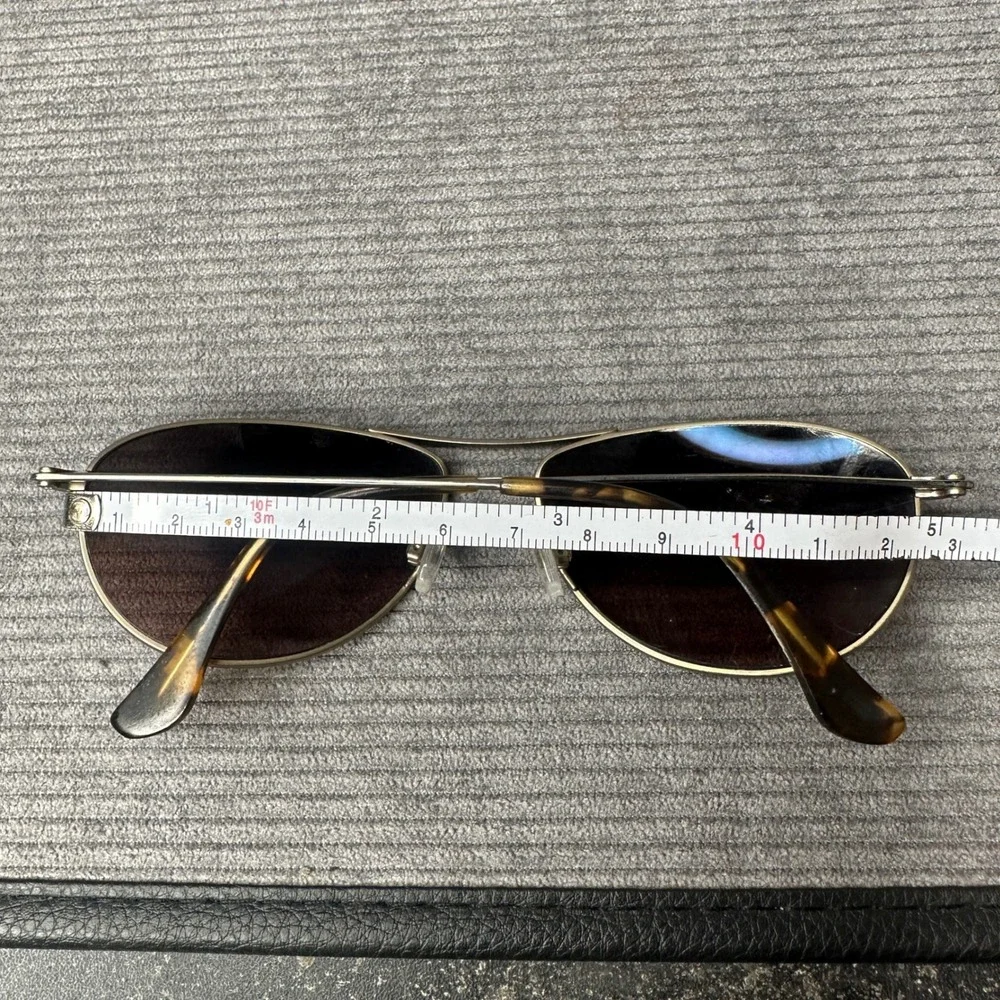 Maui Jim Baby Beach MJ-245-41M Gold Titanium Aviator y2k Sunglasses Polarized 56